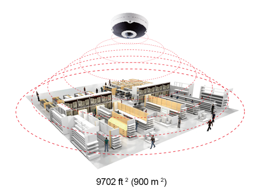 IR Range at 98.5 ft. (30m)  Wide IR coverage up to 98.5 ft. (30m)  with even light distribution across the entire  field of view. perfect for night vision.