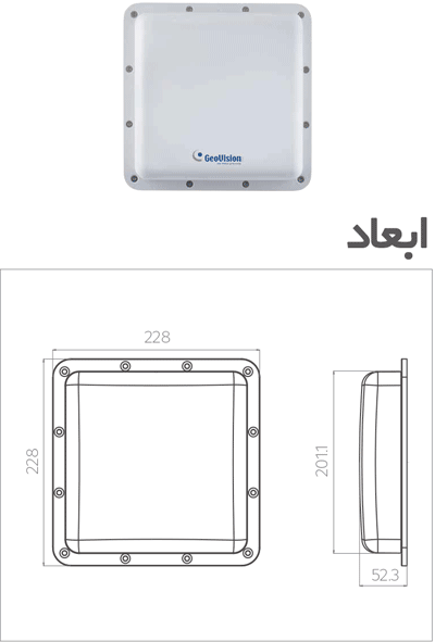  دستگاه کنترل‌کننده‌ی GV-AS1520  با کارت‌خوان UHF RFID داخلی