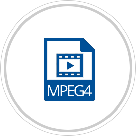 Open format MPEG4  to play back video easily.